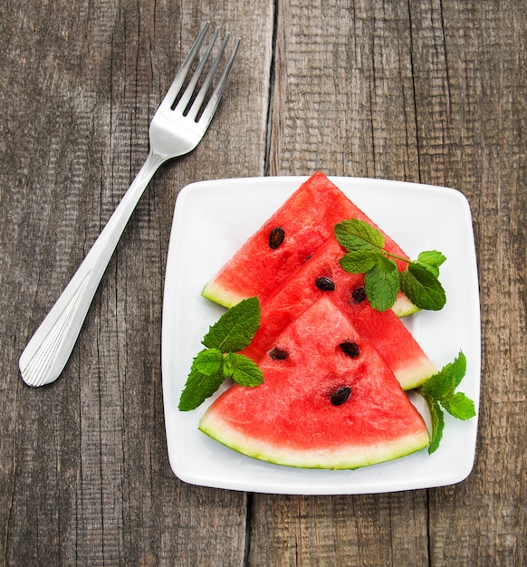 Foto rodajas de sandia