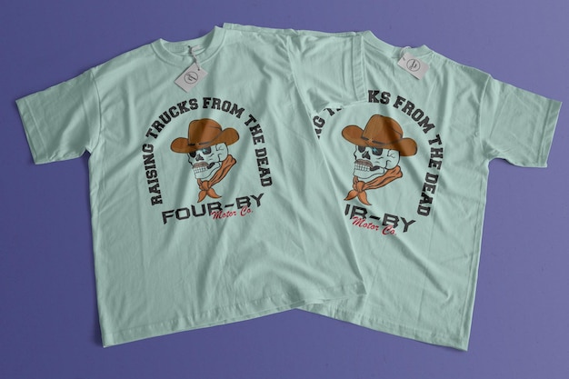 Rodeo-Cowboy-Illustration, T-Shirt-Design, alte Ford-Truck-T-Shirt-Design-Illustration
