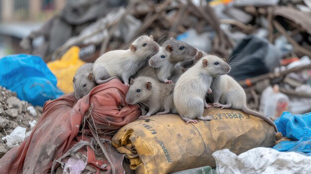 Foto los roedores invaden los residuos una pesadilla de saneamiento