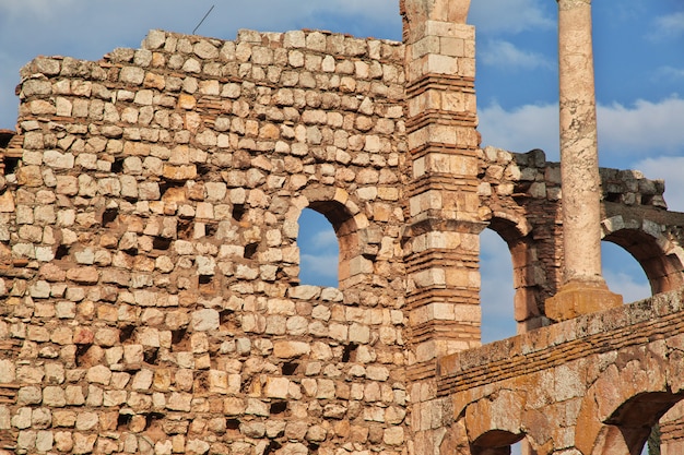 Foto römische ruinen in anjar, libanon