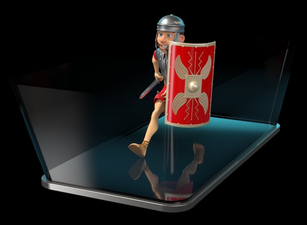 Römischer Soldat - 3D-Illustration