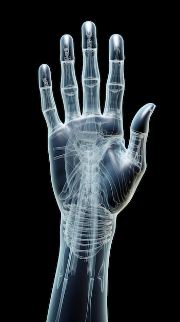 Foto röntgenbild des menschlichen körpers in medizinischer illustration im 3d-stil