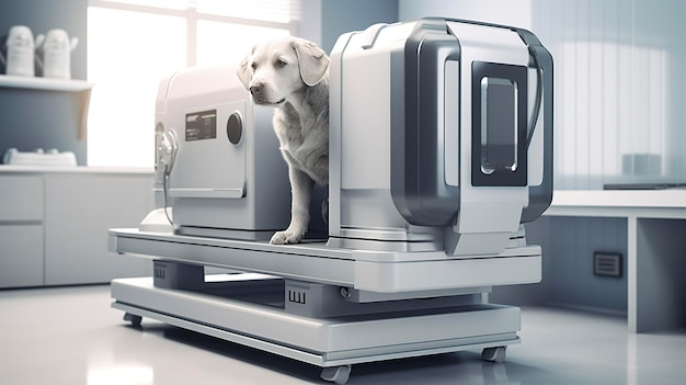 Röntgengerät einer Veterinärklinik Ein Bild eines Röntgengeräts, das für die Haustierdiagnostik verwendet wird