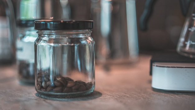 Röstkaffeebohnen Im Glas