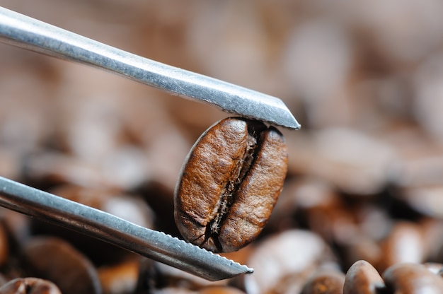 Röstkaffeebohnen Makro