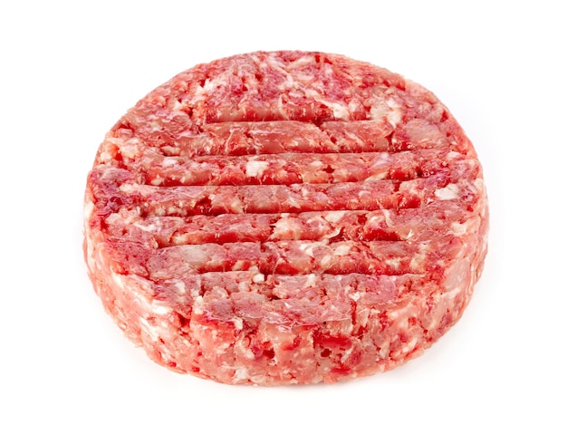 Foto rohes burger-hackfleisch