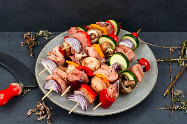 Rohes Fleisch in Marinade