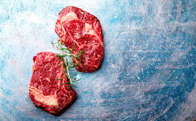 Rohes frisches gemarmortes Fleisch-Rindfleisch-Steak