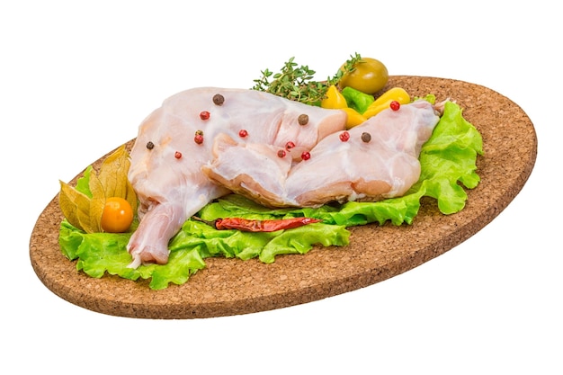 Rohes Kaninchenfleisch