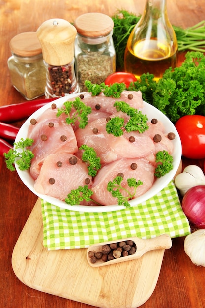 Rohes Putenfleisch hautnah