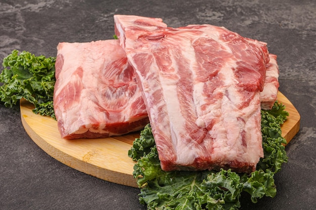 Rohes Schweinefleisch für das Kochen