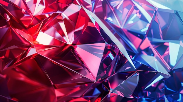 Foto rojo y azul fondo de diamante abstracto