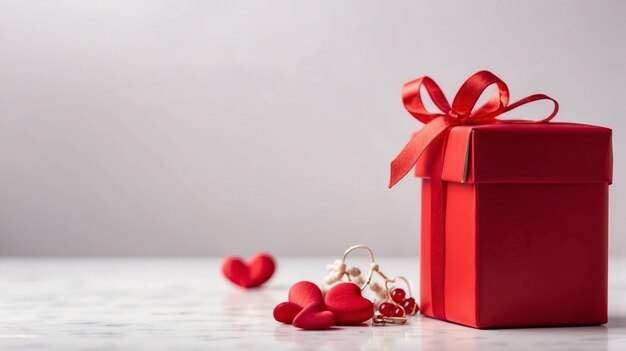 Foto el rojo y el blanco crean el ambiente ideal para celebrar el amor en el día de san valentín.