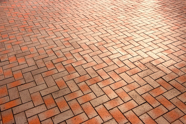 Rojo, lujo, antiguo mosaico de cerámica rectangular para patio o acera