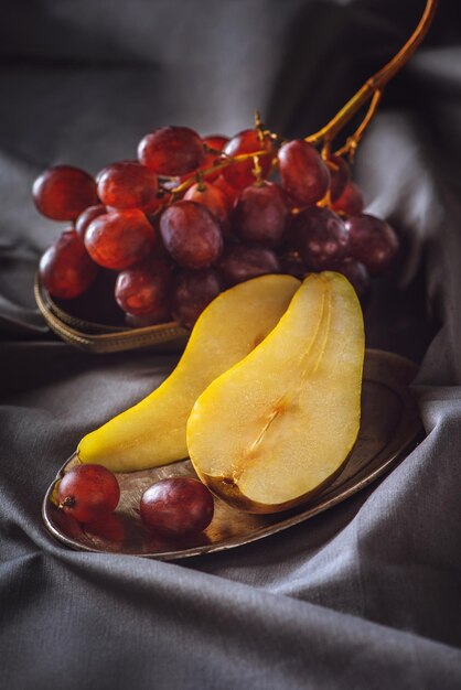 rojo de pera cortado de cerca