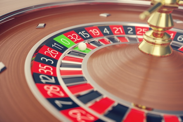 Roleta do casino de Las Vegas, jogo da roleta do casino, rendição do conceito de jogo 3D do casino.