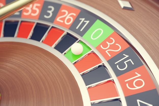 Roleta do casino de Las Vegas, jogo da roleta do casino, rendição do conceito de jogo 3D do casino.