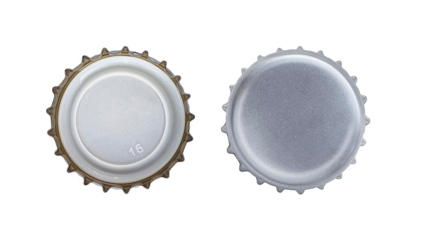 Rolha de uma garrafa de cerveja isolada em um fundo branco