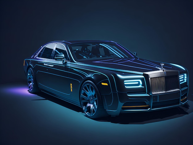 Roll Royce de diseño 3D con brillo detallado