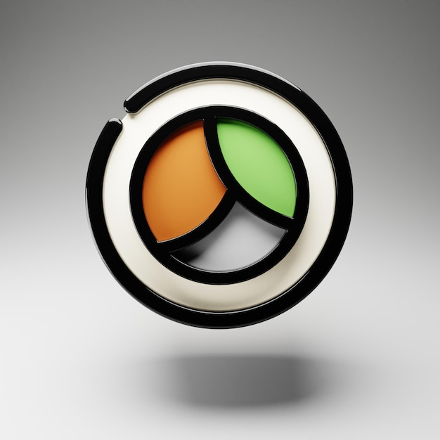Foto rolle mit avocado und lachs isoliert designelemente aus glas realistische symbole 3d-darstellung