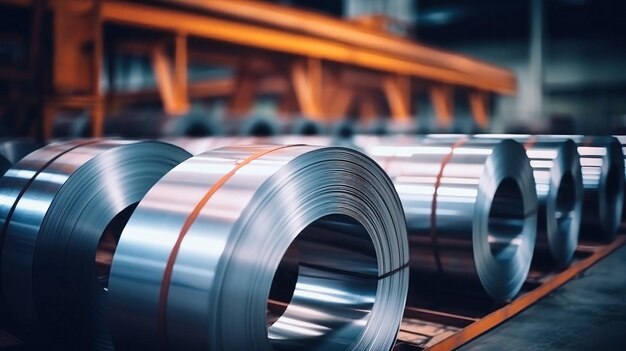 Rollen von Aluminiummetallbefestigungen und -blänken Produktion in der Schwerindustrie Metallurgieanlage Selektiver Schwerpunkt