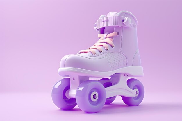 Foto roller skate isolado fundo de cor sólida