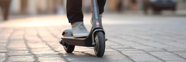 Rollerfahrt im Park, Spaß und gesunde Aktivität, generiert durch KI