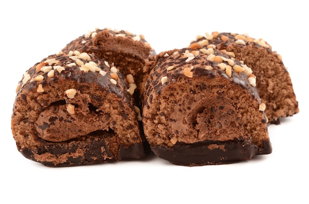 Rollo de chocolate con nueces