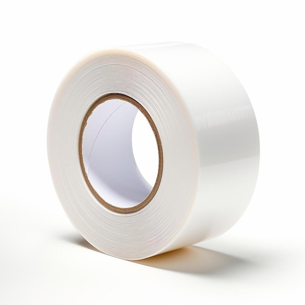 Un rollo de papel higiénico se muestra en un rollo blanco.