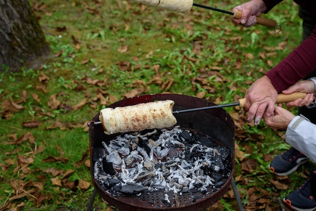 Rollo de pastel de chimenea