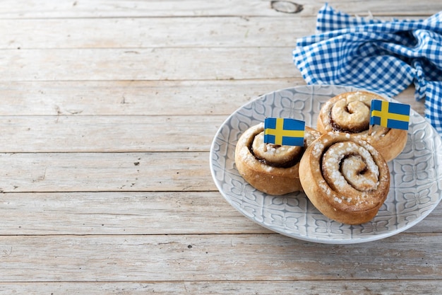 Foto rollos de canela bollos kanelbulle postre sueco