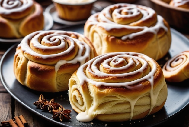 Foto rollos de canela similares al kanelbulle sueco