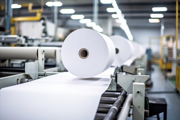 Foto rollos de papel industrial para la producción de cigarrillos