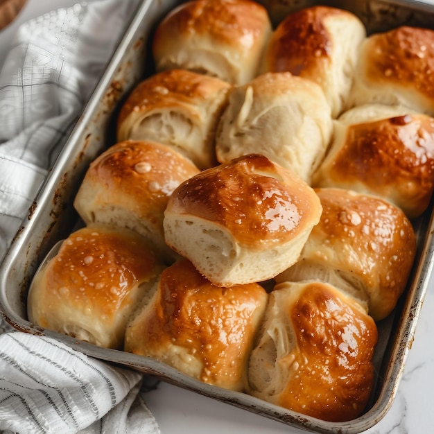 Rollos suaves para la cena frescos de la panadería