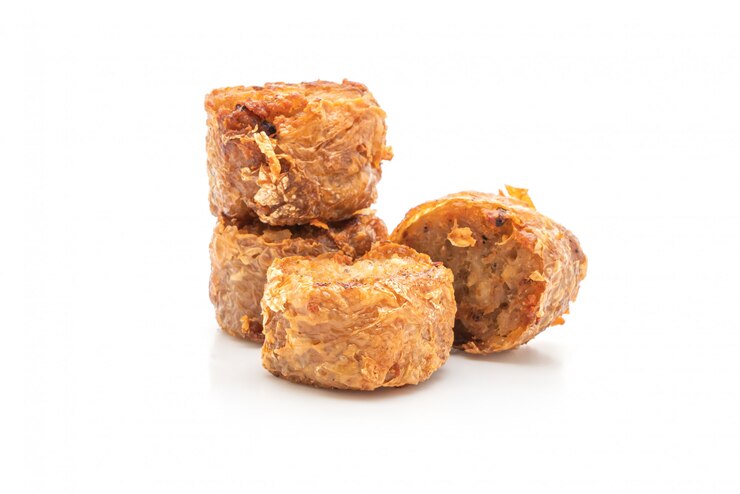 Foto rolo de caranguejo frito