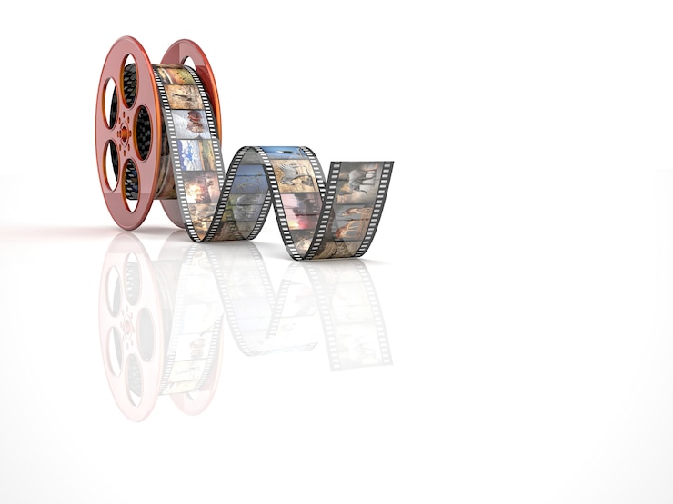 Foto rolo de filme de cinema