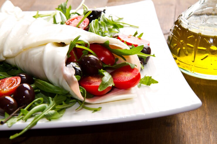 rolo de mozzarella