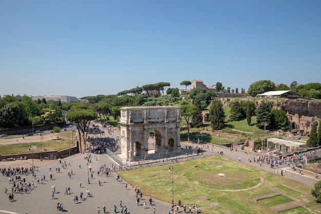 Rom, Italien, 20. Juni 2018: Triumphbogen des Konstantins in Rom, zwischen dem Kolosseum und dem Palatin gelegen?