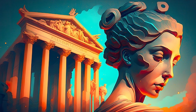 Roma ciudad de ensueño Ilustración creativa Ai Generar