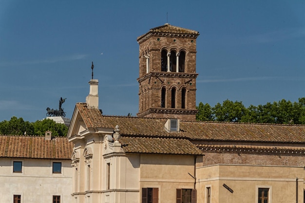 Roma itália detalhes arquitetônicos típicos da cidade velha