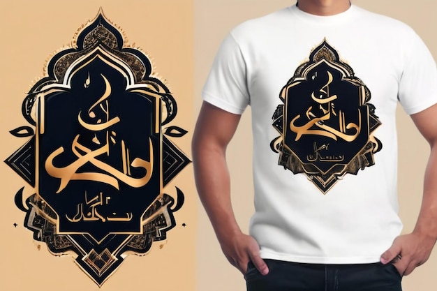 Romadan Mubarak arabische Kalligraphie T-Shirt-Design