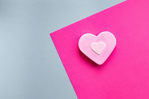 Foto romance de fondo del día de san valentín en forma de corazón