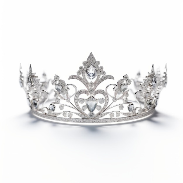 Romántica tiara de cristal floral Elegante corona inspirada en el vizconde