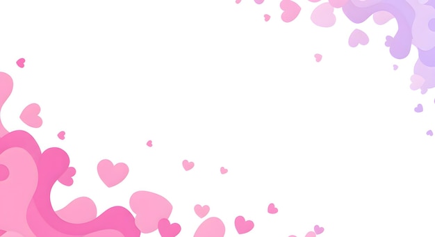 Romántico cuadro de corazón rosa y púrpura