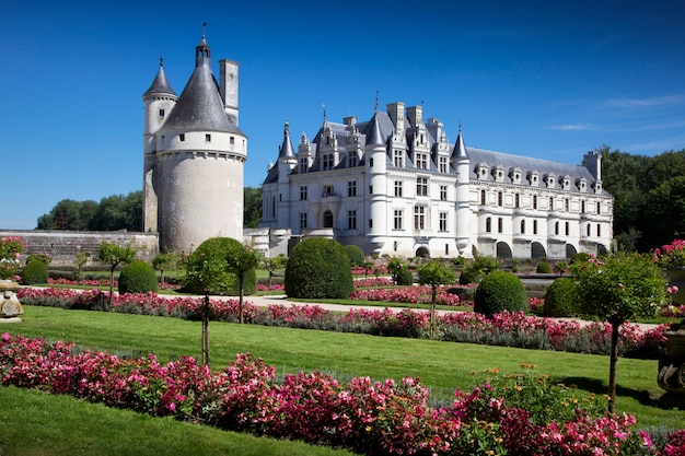 Romantischer Blick auf Chenonceau Castle