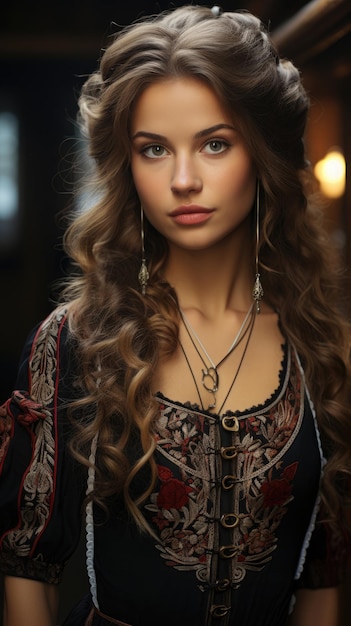 romênia bela garota de 20 anos de idade telefone papel de parede profissional foto generativa Ai