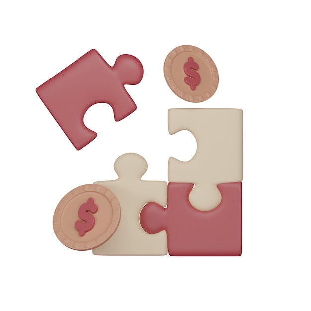 un rompecabezas con una pieza roja que dice puzzle