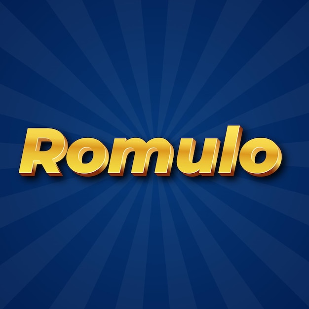 Romulo Text effect Gold JPG foto de cartão de fundo atraente