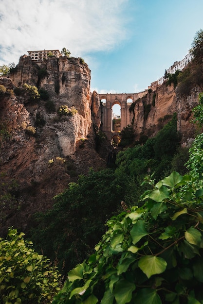 Ronda-Brücke mit Vegetation