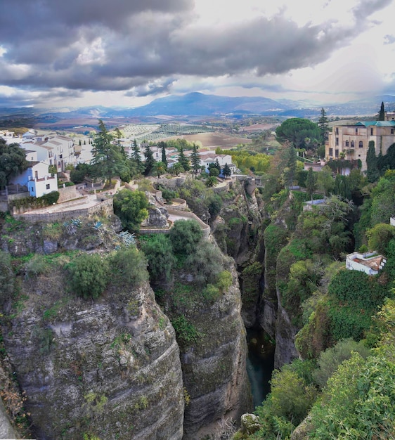 Ronda Espanha 08 de novembro de 2019 a Ponte Puente Nuevo sobre o desfiladeiro do Tajo